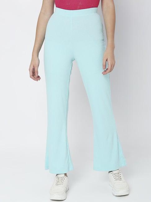 vero moda sky blue striped pants