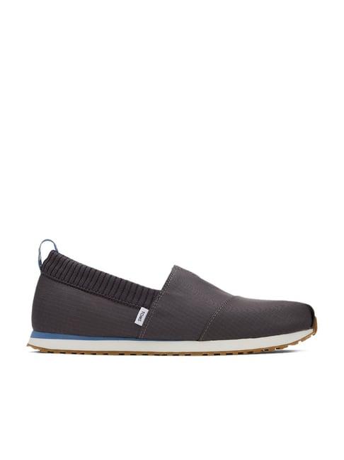 toms men's alpargata resident charcoal grey loafers