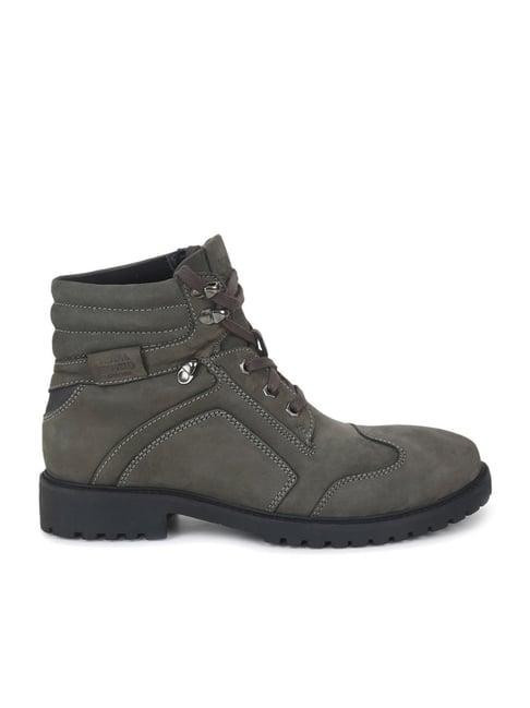 royal enfield men's marshall grey derby boots