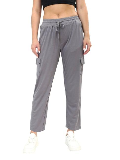 recap grey relaxed fit high rise trousers