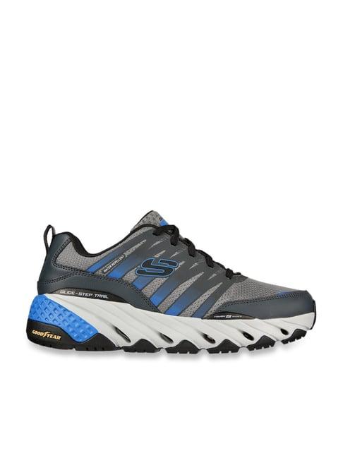 skechers men's glide-step trail charcoal casual outdoors