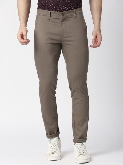 dragon hill light brown slim fit trousers