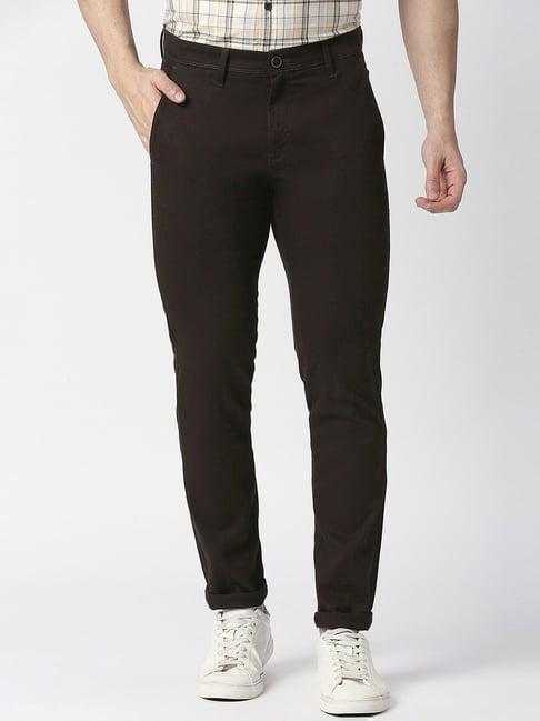 dragon hill coffee brown slim fit trousers