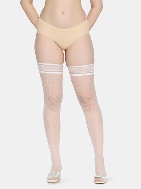 da intimo white lace stockings