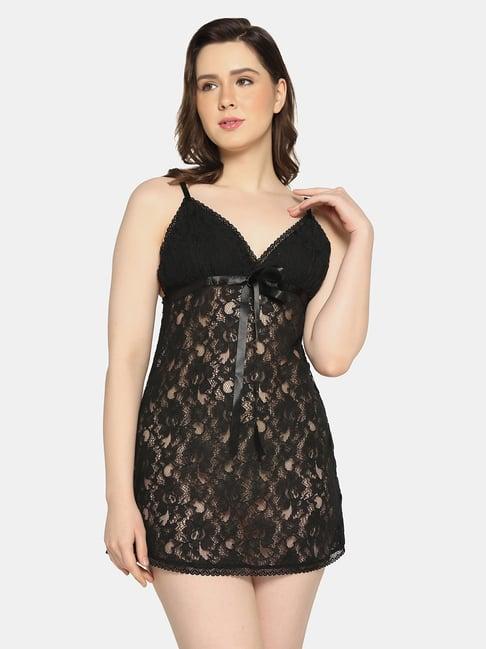 da intimo black lace babydoll