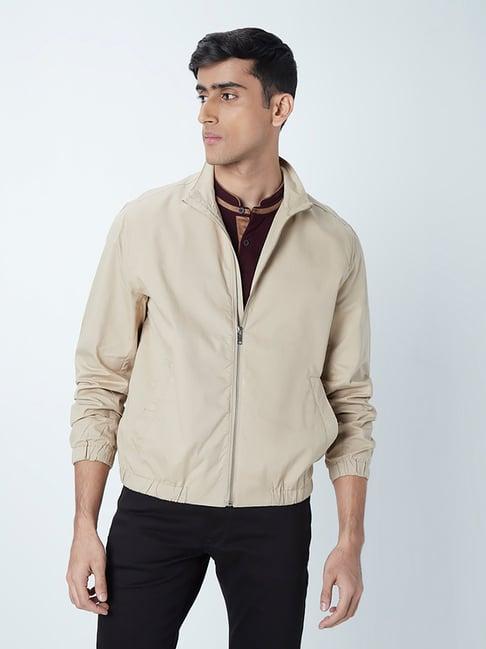 ascot by westside beige relaxed-fit jacket