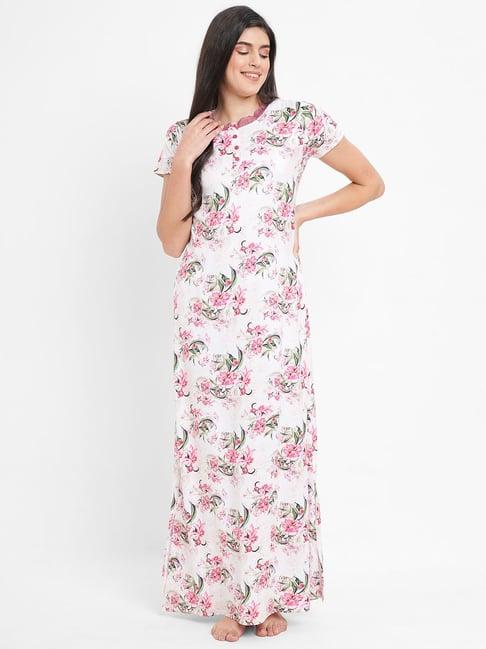 sweet dreams pink floral print nighty