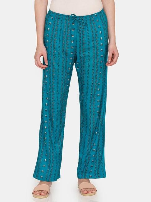 zivame blue printed pyjamas