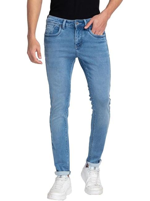 being human blue skinny fit jeans