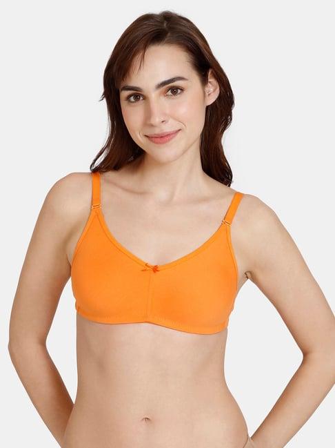 zivame orange half coverage backless bra