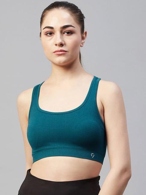 c9 airwear teal logo print sports bra