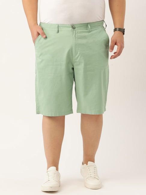 ivoc mint green regular fit plus size shorts