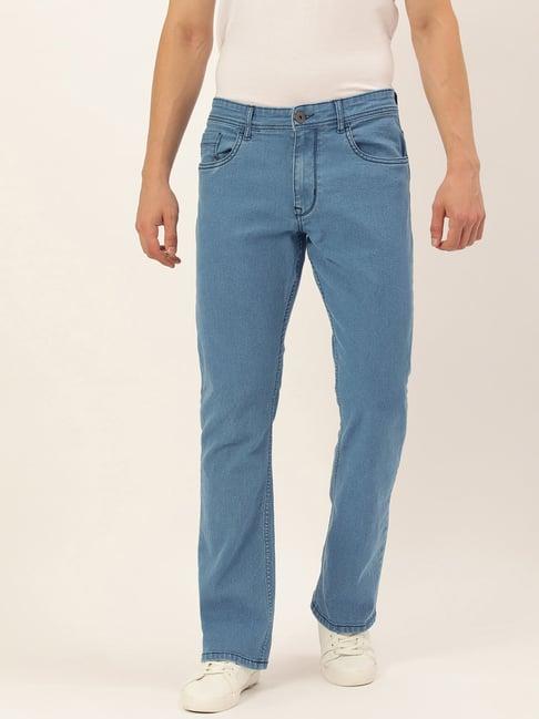 ivoc blue lightly washed boot cut jeans