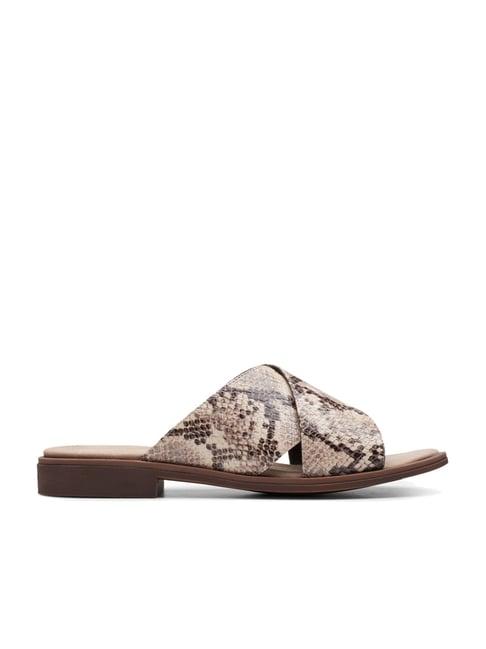 clarks women's declan ivy taupe cross strap sandals