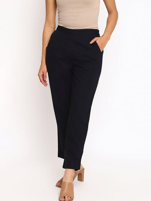 fabindia black cotton pants