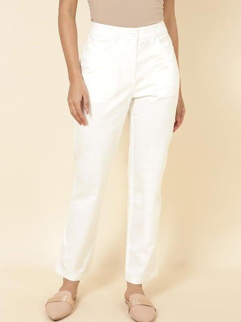 fabindia white cotton pants