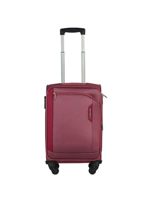 nasher miles dallas 4 wheel small soft cabin trolley - 34.3 cm