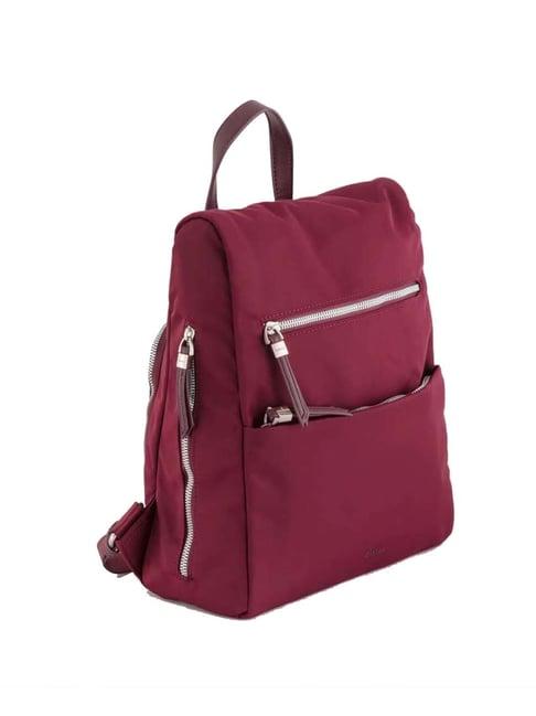 carpisa maroon fabric medium backpack