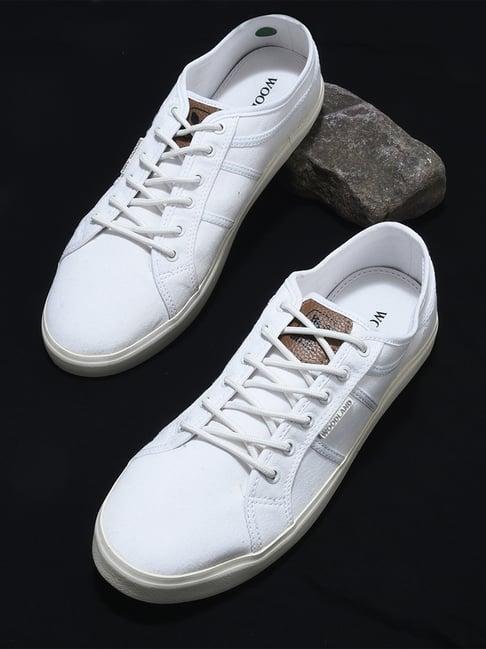 woodland men's white casual sneakers