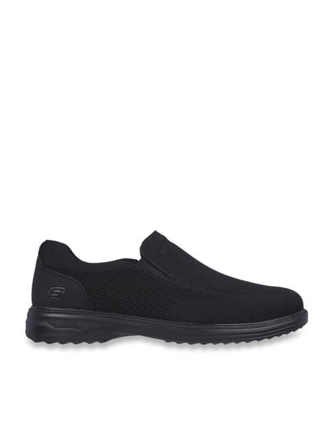 skechers men's arch fit ogden black formal slip on