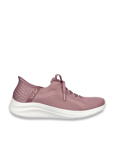 skechers women's ultra flex 3.0-brilliant path mauve sports slip on shoe