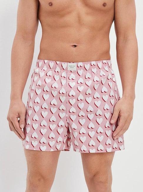 american eagle outfitters pink cotton regular fit printed boxers