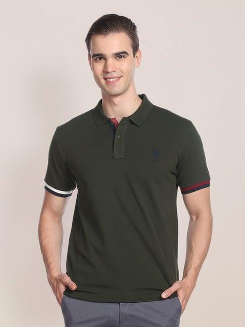 u.s. polo assn. green regular fit polo t-shirt