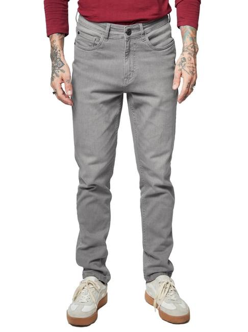 the souled store grey slim fit jeans