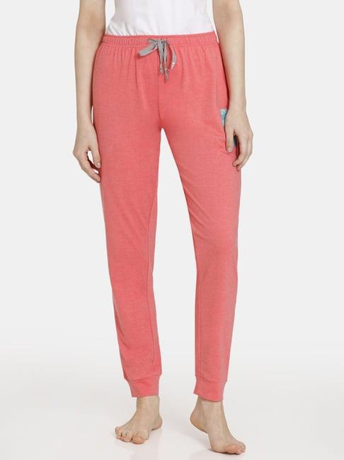 rosaline by zivame coral plain pyjamas