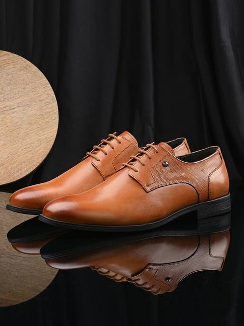 san frissco men's tan derby shoes