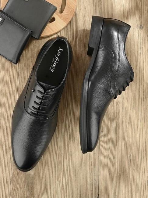 san frissco men's black oxford shoes