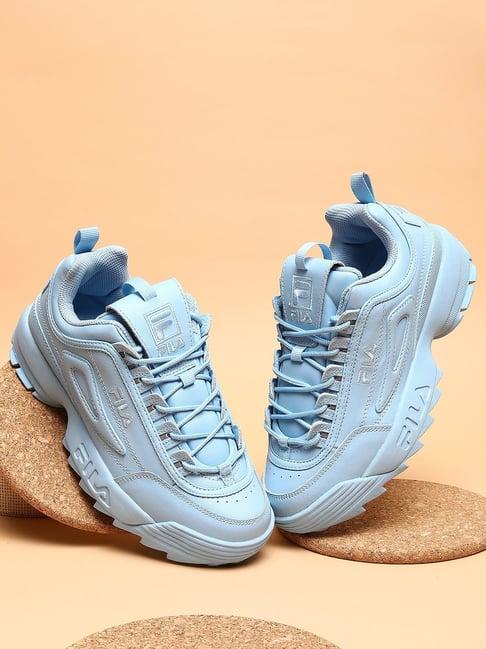 fila women's disruptor ii premium sky blue sneakers