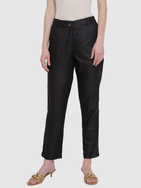 fabindia black slim fit pants