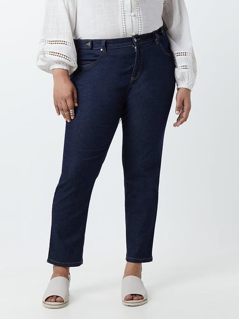 gia curves by westside dark blue jeans