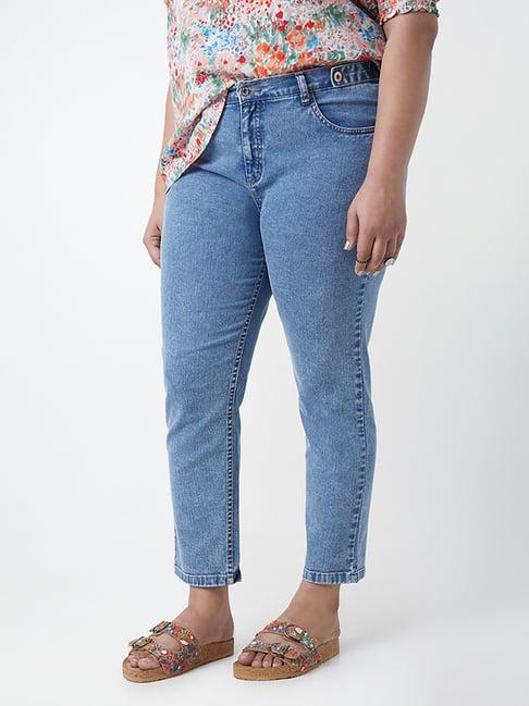 gia curves by westside blue tapering jeans