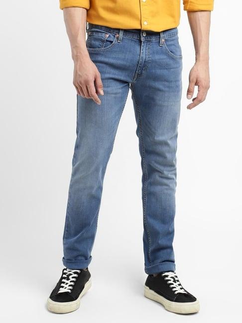 levi's 65504 blue skinny fit jeans