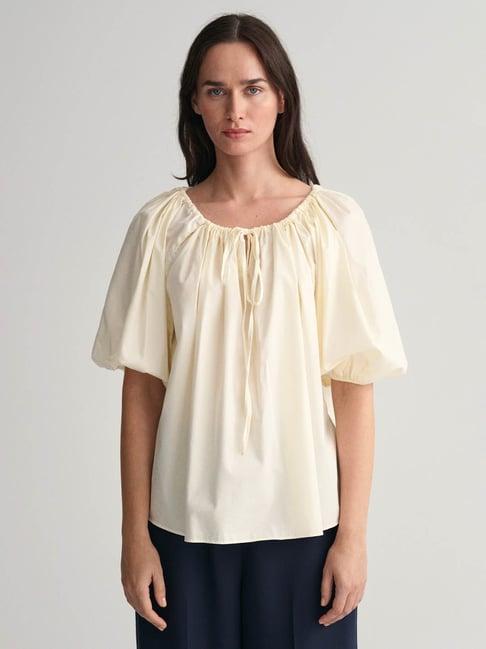 gant cream cotton top