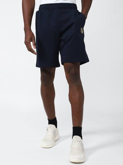 van heusen navy regular fit shorts