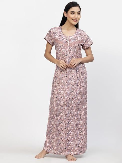 sweet dreams pink floral print nighty