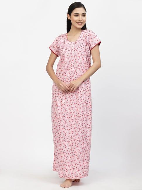 sweet dreams pink floral print nighty