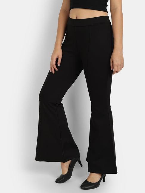 broadstar black relaxed fit high rise pants