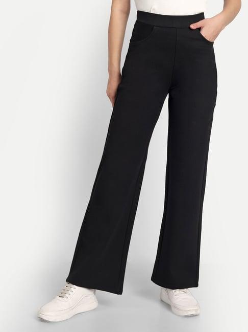 broadstar black relaxed fit high rise pants