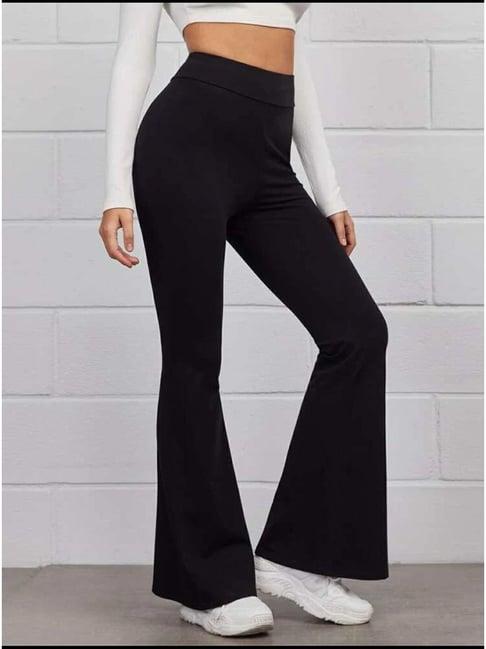 broadstar black relaxed fit high rise pants