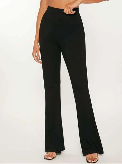 broadstar black relaxed fit high rise pants