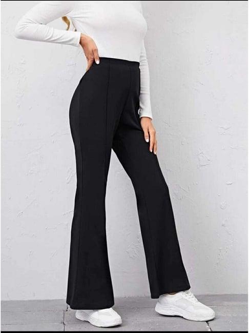 broadstar black relaxed fit high rise pants