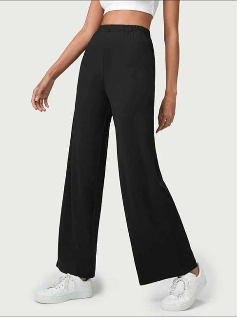 broadstar black relaxed fit high rise pants