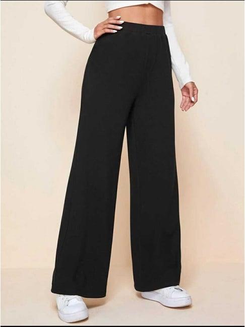 broadstar black relaxed fit high rise pants