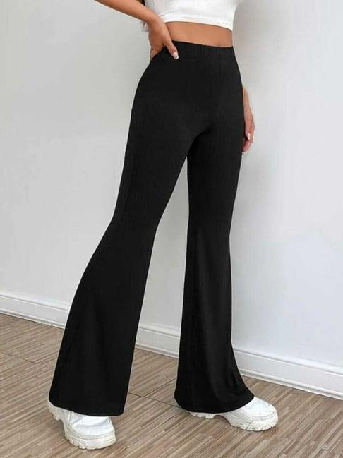 broadstar black relaxed fit high rise pants