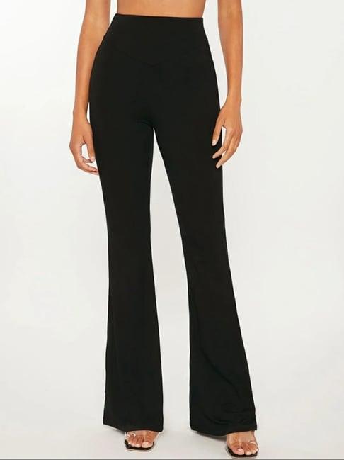 broadstar black relaxed fit high rise pants