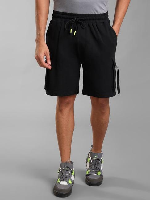 kazo black regular fit  shorts